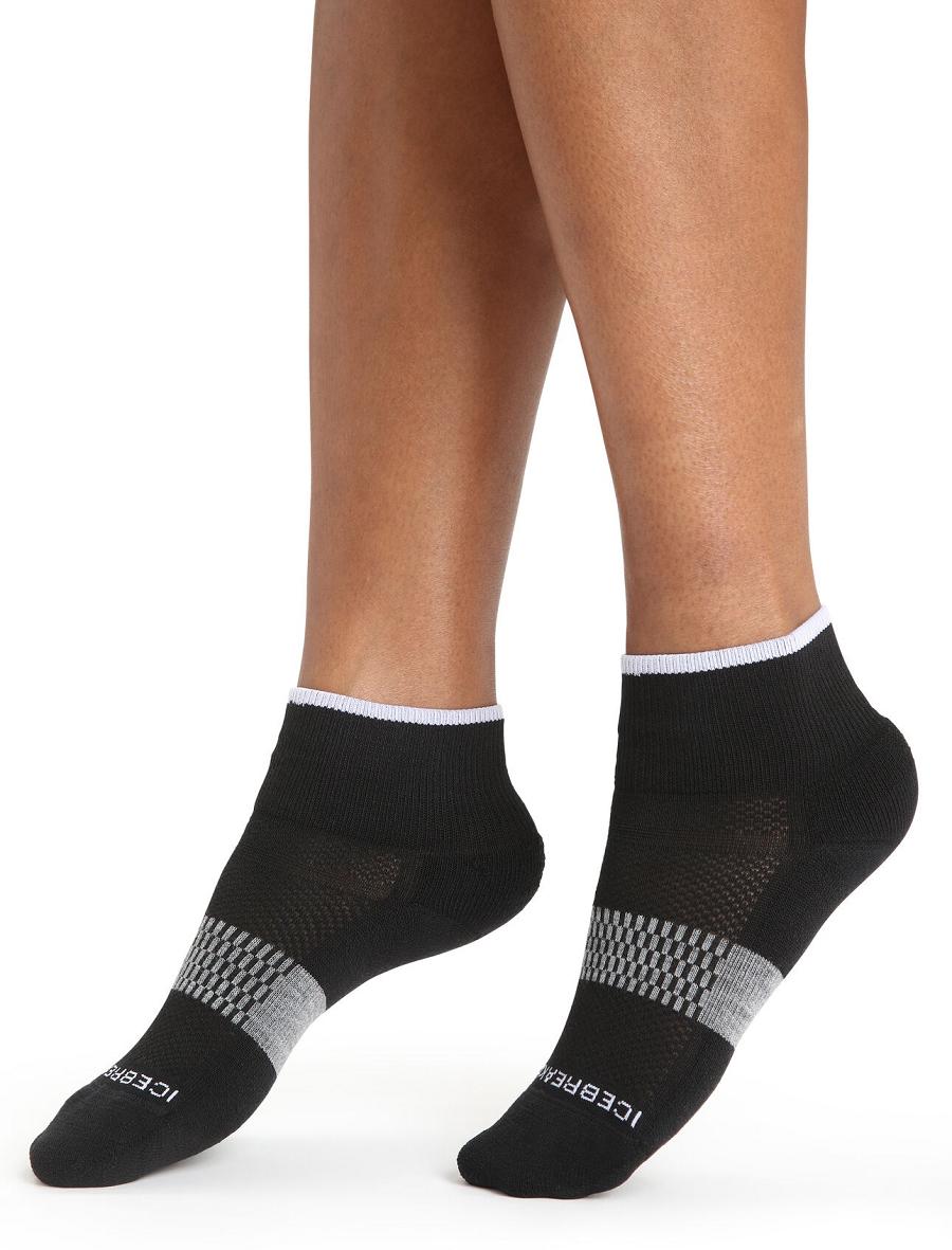 Chaussettes Icebreaker Merino Multisport Light Mini Femme Noir Blanche | FR 1416RVDW